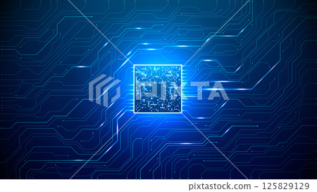 Abstract semiconductor on light circuit board on technology background Abstract semiconductor on light circuit board on technology background 125829129