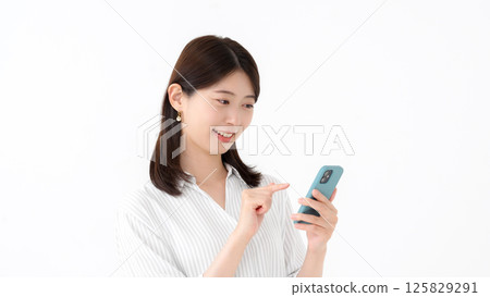 Female smartphone Female smartphone 125829291