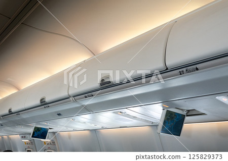 Passenger aircraft luggage compartment 125829373