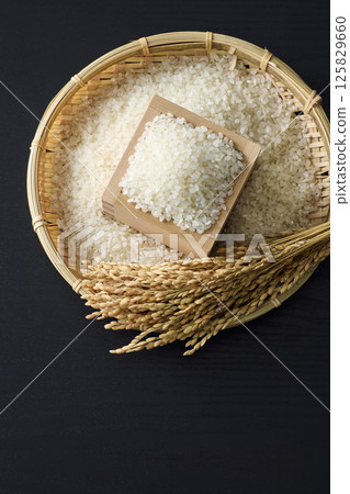 米飯放在一個方形裡 米飯放在一個方形裡 125829660