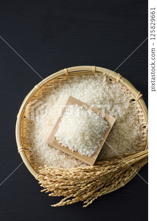 米飯放在一個方形裡 米飯放在一個方形裡 125829661