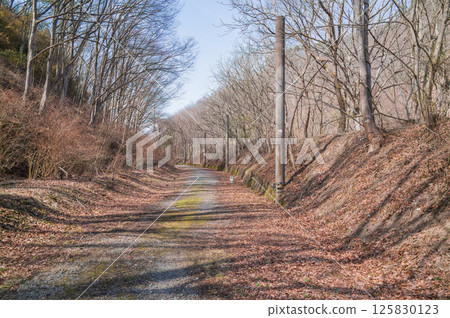 [Former JNR Shinonoi Line] Abandoned railway line promenade [Akashina, Azumino City] 125830123