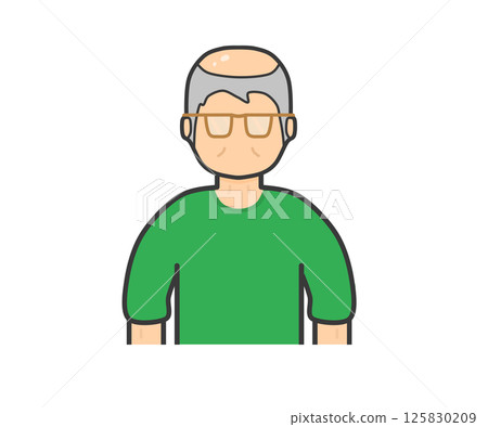 眼鏡男_綠色衣服 125830209