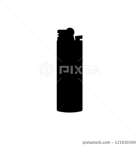 Lighter Silhouette. Black and White Icon Design Element on Isolated White Background Lighter Silhouette. Black and White Icon Design Element on Isolated White Background 125830309