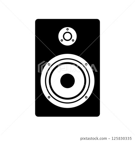 Speaker Silhouette. Black and White Icon Design Elements on Isolated White Background 125830335