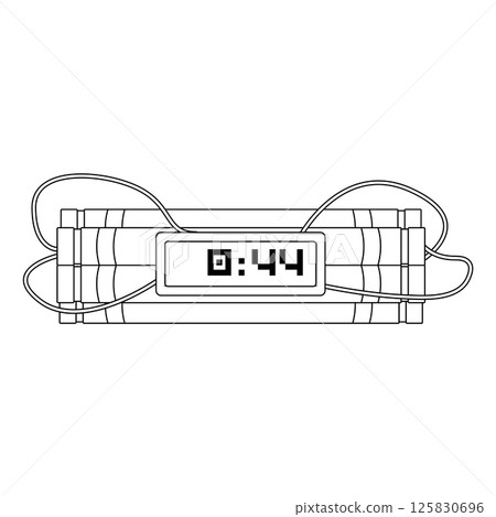 Dynamite Outline Icon Illustration on Isolated White Background Dynamite Outline Icon Illustration on Isolated White Background 125830696