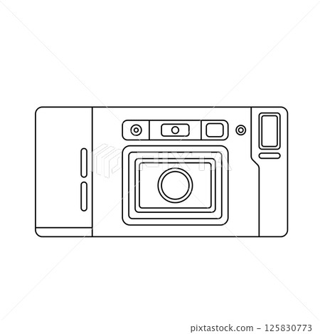 Camera Outline Icon Illustration on White Background Camera Outline Icon Illustration on White Background 125830773