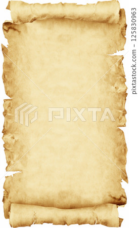 頂部和底部捲起的捲軸狀紙張背景材料 頂部和底部捲起的捲軸狀紙張背景材料 125830963