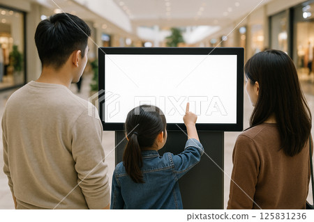 購物中心安裝的數位看板 購物中心安裝的數位看板 125831236