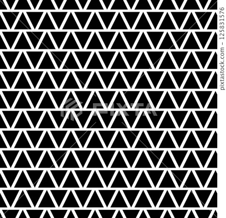 triangle Geometry seamless pattern. Vector graphic line illustration. Black and white abstract Banner, poster, wrapping paper, sticker, print, modern textile design. triangle Geometry seamless pattern. Vector graphic line illustration. Black and white abstract Banner, poster, wrapping paper, sticker, print, modern textile design. 125831576