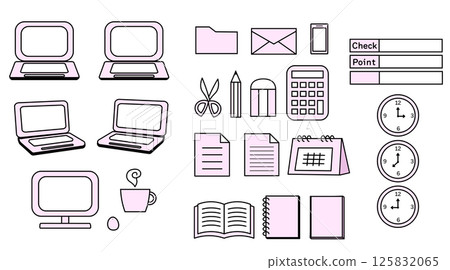Office material/pink Office material/pink 125832065