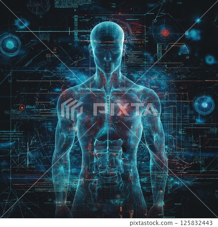 Digital representation of human body Digital representation of human body 125832443