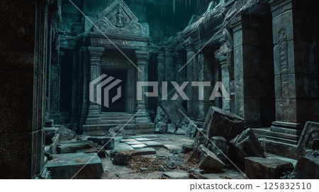 Ancient temple ruins the essence of forgotten civilizations 125832510