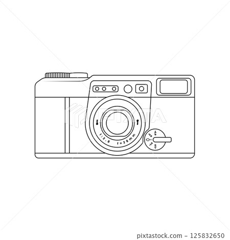 Camera Outline Icon Illustration on White Background 125832650