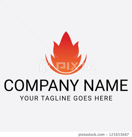 Flame logo vector illustrations design template Flame logo vector illustrations design template 125833687