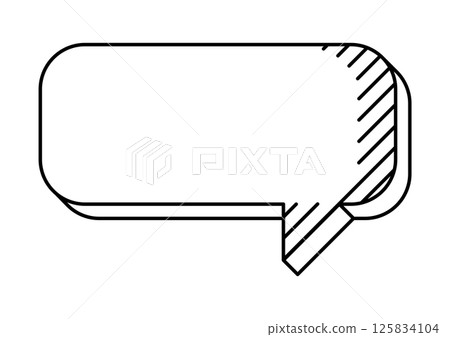 Speech bubble in line art style. Decorative abstract background. 125834104