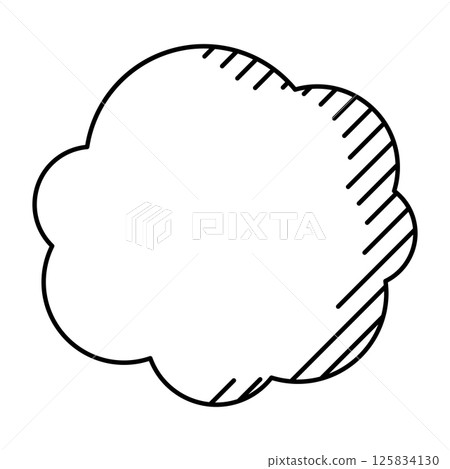 Speech bubble in line art style. Decorative abstract background. Speech bubble in line art style. Decorative abstract background. 125834130
