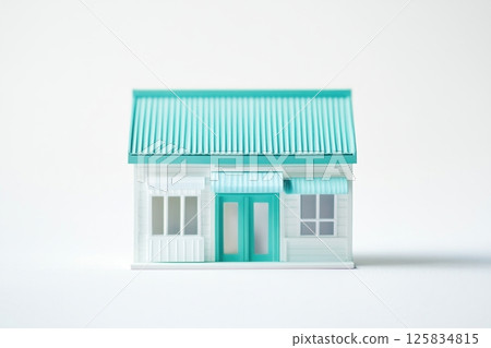 Miniature shop model with topaz accents for design projects and architecture inspiration 125834815