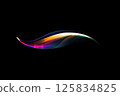 Colorful abstract wave on black background 125834825