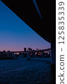 Rainbow Bridge and the sea at sunset 125835339