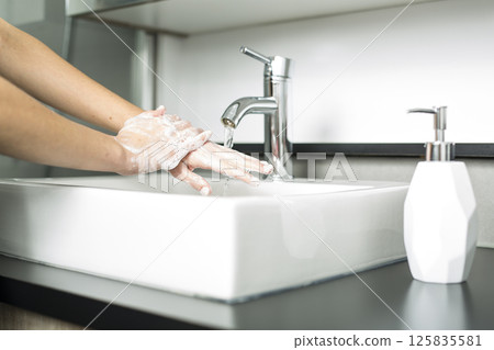 Hygiene Cleaning Hands Washing . Hygiene Cleaning Hands Washing . 125835581