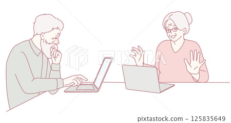 A Collaborative Online Meeting Held Between Colleagues for Team Development and Discussion 125835649