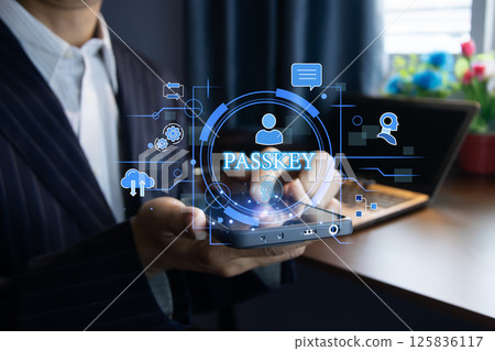 using Passkey instead of a code set for maximum security Biometric Lock 125836117