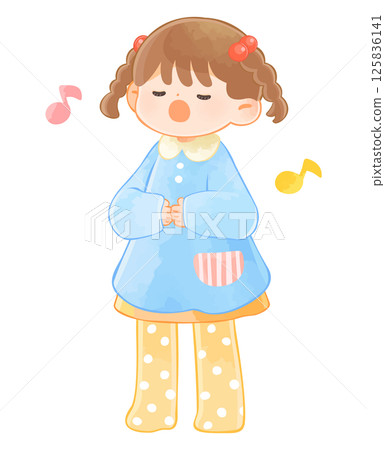 幼兒園女孩唱一首歌 125836141