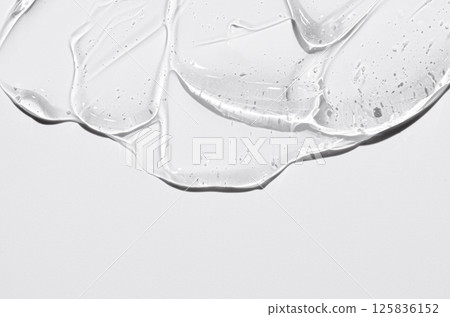 The texture of a moisturizing cosmetic gel or skin serum The texture of a moisturizing cosmetic gel or skin serum 125836152