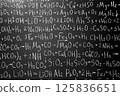 School background in chemistry .Handwritten formulas background. 125836651