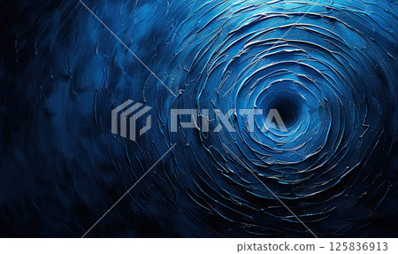 A sci-fi inspired tunnel with glowing blue neon lights in a spiral pattern creates a captivating vibe. generate AI 125836913