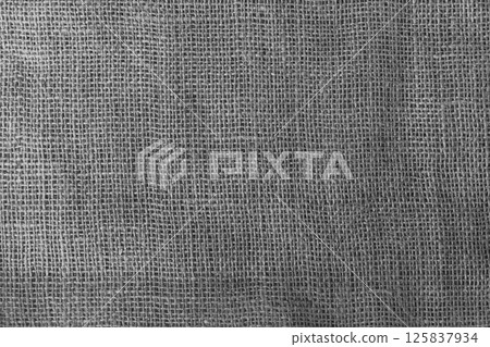 texture fabric burlap for sewing grey background color macro 125837934