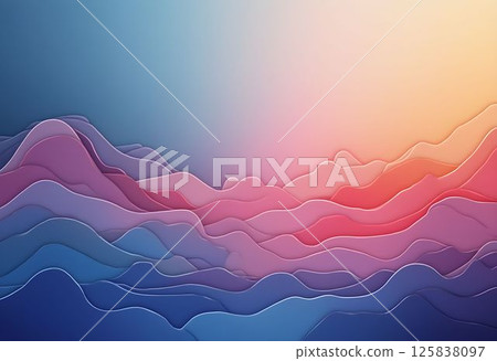 Modern Abstract Aesthetic with Harmonious Color Blends Modern Abstract Aesthetic with Harmonious Color Blends 125838097