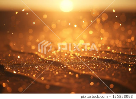 Desert Mirage with Shimmering Bokeh 125838098