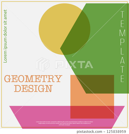 Layout of designer packaging of goods, creation of simple backgrounds, cover, banner, brochure, poster. Creative idea of geometric composition for creative design Layout of designer packaging of goods, creation of simple backgrounds, cover, banner, brochure, poster. Creative idea of geometric composition for creative design 125838959