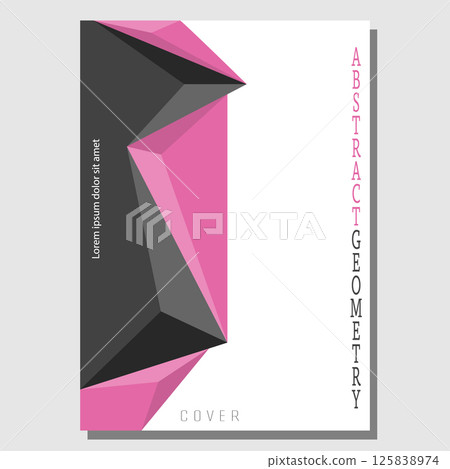 Abstract geometric composition. Template for a corporate design idea. The idea of a cover, book, poster, banner. Interior design, prints and decorations 125838974