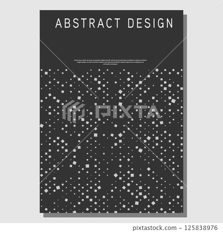 A scattering of squares. Template for the cover, book, poster, banner. The idea of interior design, prints and decorations 125838976
