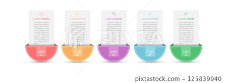 5 stages of development, improvement or training. Infographics with visual action icons for business, finance, project, plan or marketing 5 stages of development, improvement or training. Infographics with visual action icons for business, finance, project, plan or marketing 125839940