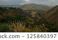 Sunset Mountain Landscape Near Garni Temple in Armenia 125840397