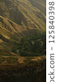 Sunset Mountain Landscape Near Garni Temple in Armenia 125840398