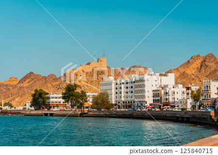 Muscat, capital of Oman. Arabian Peninsula. High quality photo Muscat, capital of Oman. Arabian Peninsula. High quality photo 125840715