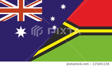 Flag of Australia and Vanuatu. Two Flag Together Australian and Vanuatu Flag of Australia and Vanuatu. Two Flag Together Australian and Vanuatu 125841136