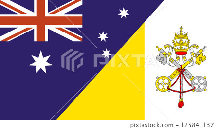 Flag of Australia and Vatican. Two Flag Together Australian and Vatican Flag of Australia and Vatican. Two Flag Together Australian and Vatican 125841137