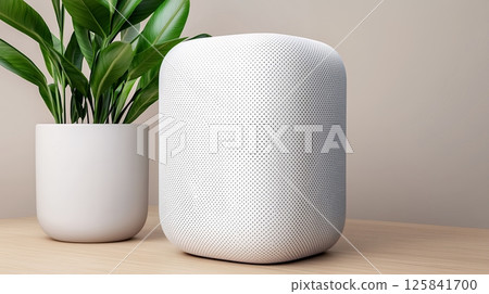 Abstract Patterned White Cylinder on Beige Tabletop Abstract Patterned White Cylinder on Beige Tabletop 125841700