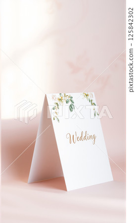 Wedding card in light delicate colors 125842302