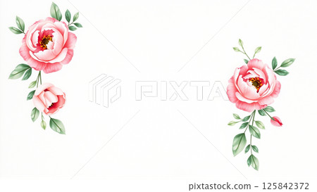 Card of delicate flowers in light colors 125842372