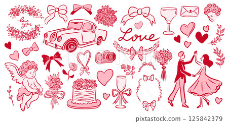 Discover the beautiful elements of Romantic Love that enhance weddings and celebratory events 125842379