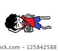 Camera boy sleeping lying down 125842588
