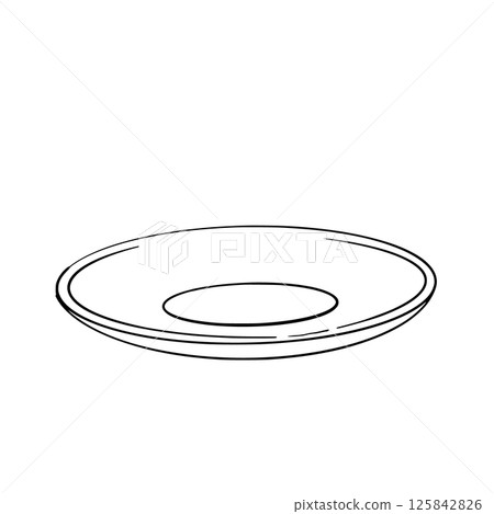 Saucer tea plate vector 125842826