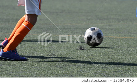 Soccer player to dribble 125843070